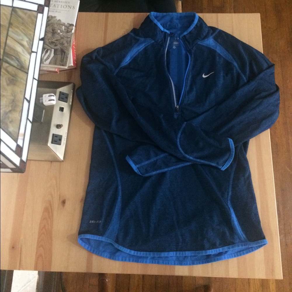 Men's Blue Nike Quarter-zip pullover in medium